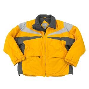 Polar Edge Men's Gold & Grey Fleece Lined Ski Jacket - SIZE XL